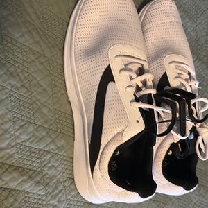White and Black Men's Athletic Shoes